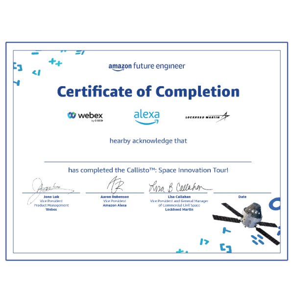 space certificate image