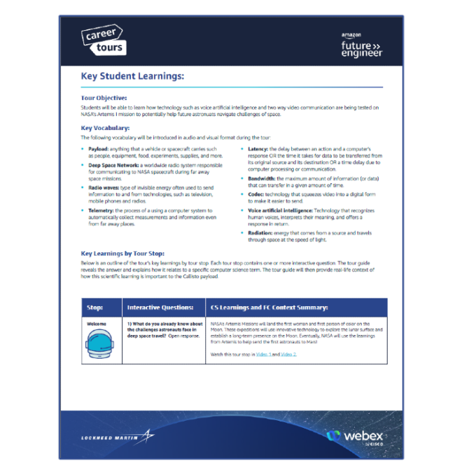 callisto student learning cover