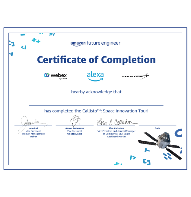 space certificate image